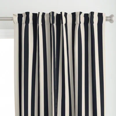 Spoonflower Dark Midnight Blue And Curtain Panel In Black