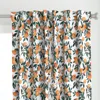 Spoonflower Dear Clementine Oranges Curtain Panel