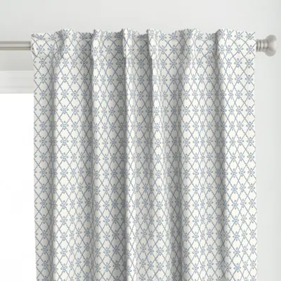 Spoonflower Diamond Lattice Tight Curtain Panel In Gray