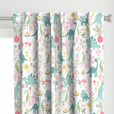 Spoonflower Dino Garden 8 Super Curtain Panel