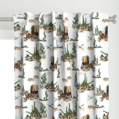 Spoonflower Dinosaur Round- Up Curtain Panel
