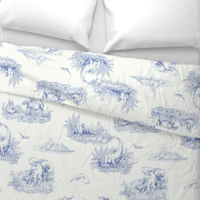 Spoonflower Dinosaur Toile Pattern Wide Cotton Sateen 3.5 oz 26" X 20" Standard Knife Edge