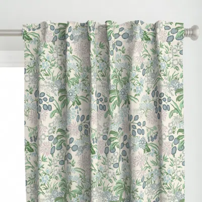 Spoonflower Ditsy Pastel Floral Curtain Panel