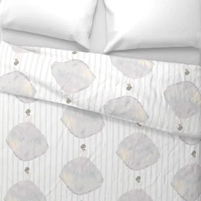 Spoonflower Dixie Dress Stripe Neutral Subtle Multi Euro Pillow Sham