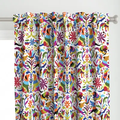 Spoonflower Dog Otomi Multicolor Curtain Panel