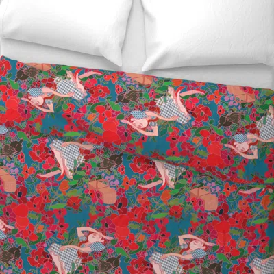 Spoonflower Dorothy Poppies Wide Cotton Sateen 3.5 oz 26" X 20" Standard Knife Edge