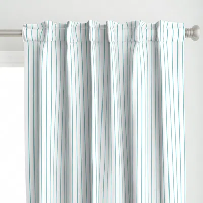 Spoonflower Dots Pinstripe - Modern Curtain Panel