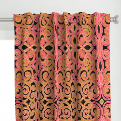 Spoonflower Dotted Stars Painted Curtain Panel