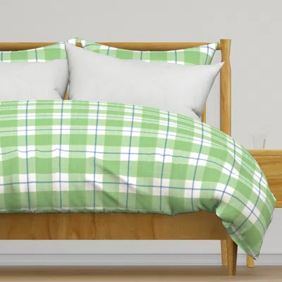 Spoonflower Double Buffalo Plaid In Spring Duvet Cover