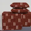 Spoonflower Double Dash - Rust - Lad20 Queen Sheet Set