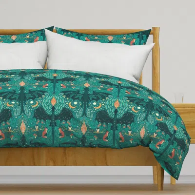 Spoonflower Dragon Forest At Night F3 Duvet Cover