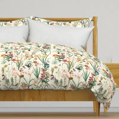 Spoonflower Dragonfly Garden Crema // Duvet Cover
