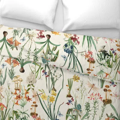 Spoonflower Dragonfly Garden Crema // X-large Wide Cotton Sateen 3.5 oz 26" X 20" Standard Knife Edge
