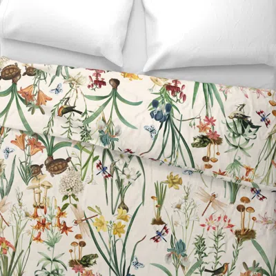 Spoonflower Dragonfly Garden Frostbite // Xl Wide Cotton Sateen 3.5 oz 26" X 20" Standard Knife Edge