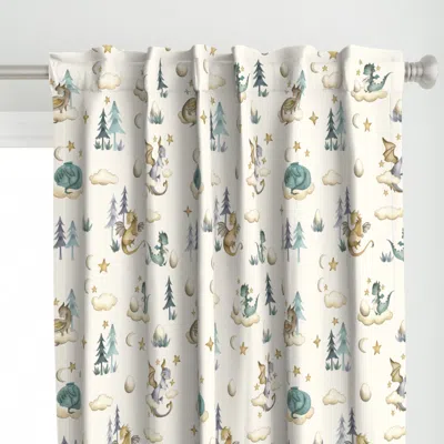 Spoonflower Dragons - Little Baby Curtain Panel