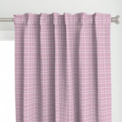 Spoonflower Drawn Small Double Line Curtain Panel