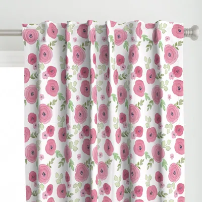 Spoonflower Dusty Rose Watercolor Curtain Panel