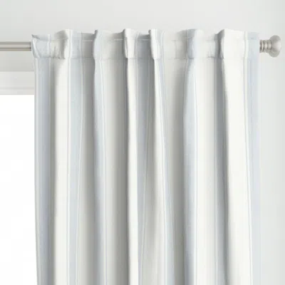 Spoonflower E Pastel Blue Heritage Curtain Panel In White