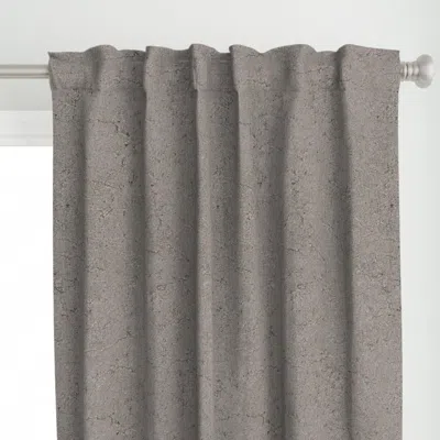 Spoonflower Earth Brown Cracked Curtain Panel In Gray