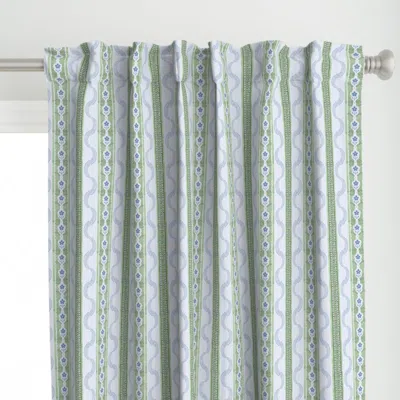 Spoonflower East Fork Ribbon Bluebell Curtain Panel
