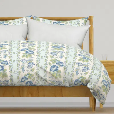 Spoonflower Elinor Rose Blue Large Duvet Cover