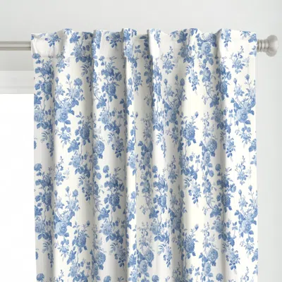Spoonflower Eloise Floral - Seaside Curtain Panel