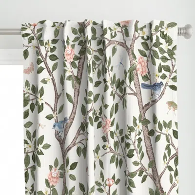 Spoonflower Elsie's Garden Cream And Curtain Panel
