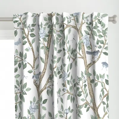 Spoonflower Elsie's Gardensilver Curtain Panel