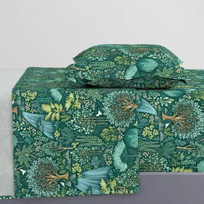 Spoonflower Emerald Eden Twin Xl Sheet Set