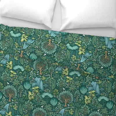 Spoonflower Emerald Eden Wide Cotton Sateen 3.5 oz 26" X 20" Standard Knife Edge