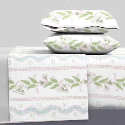 Spoonflower Emma Stripe Custom Gina3 Queen Sheet Set