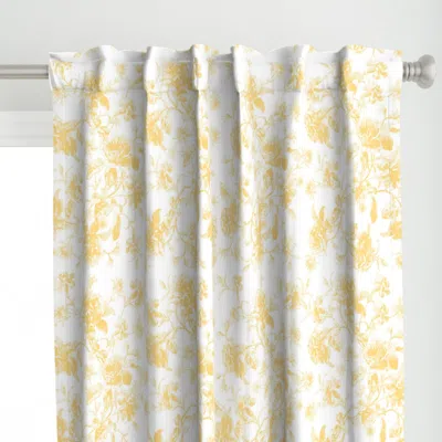 Spoonflower Emma Wild Roses Daffodil Curtain Panel