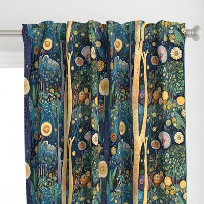 Spoonflower Enchanted Forest At Night Curtain Panel