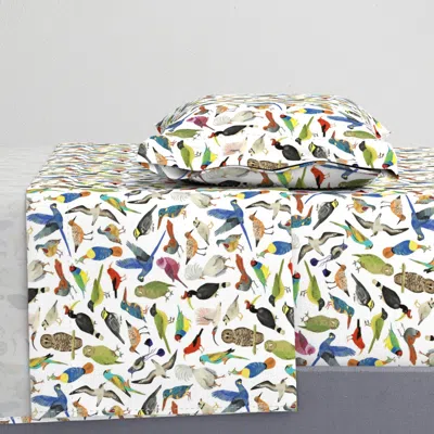 Spoonflower Endangered Birdssmall Twin Sheet Set