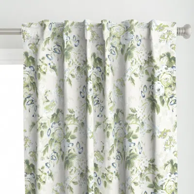 Spoonflower English Chintz Belle Sage Curtain Panel