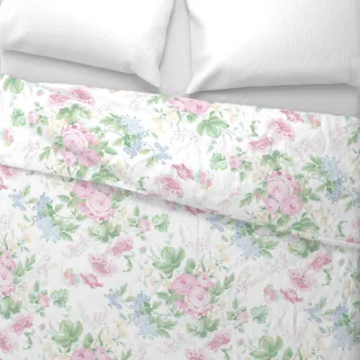 Spoonflower English Chintz Bright Pale Pastel 2 Euro Pillow Sham In Multi