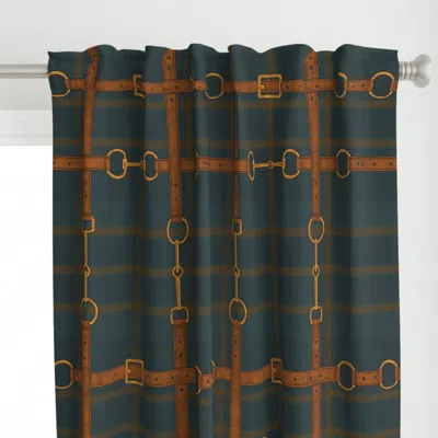 Spoonflower Equestrian Tartan And Curtain Panel