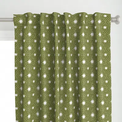 Spoonflower Etoile Inverse - Pickle Curtain Panel
