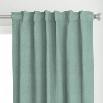 Spoonflower Eucalyptus Green Linen Curtain Panel