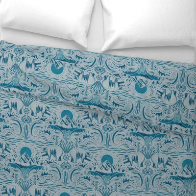 Spoonflower Everybody Loves Fishing Wide Cotton Sateen 3.5 oz 26" X 20" Standard Knife Edge