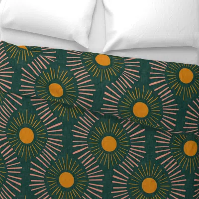 Spoonflower Extra Large - Clear As Day - Deep Green Wide Cotton Sateen 3.5 oz 26" X 20" Standard Knife Edge