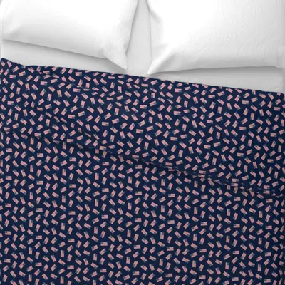 Spoonflower (extra Small) American Flag - Toss Navy - Lad19 Wide Cotton Sateen 3.5 oz 26" X 20" Standard Knife E