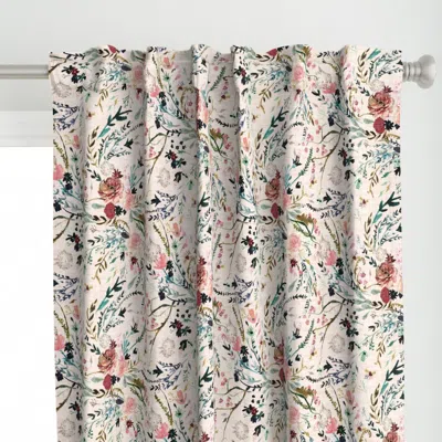 Spoonflower Fable Floral (blush) Lrg Curtain Panel