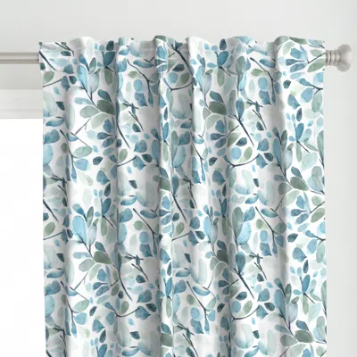 Spoonflower Faded Blue Watercolor Curtain Panel