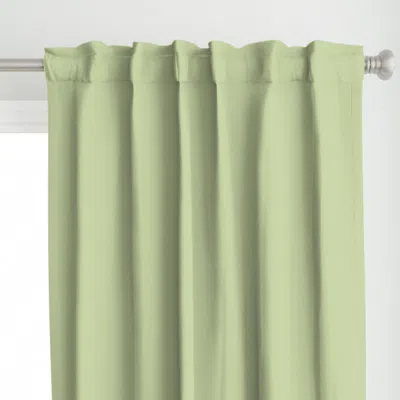 Spoonflower Faded Jaded Solid C8d4a4 Curtain Panel