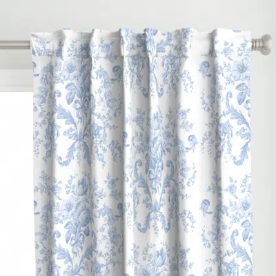 Spoonflower Faded Rococo White Curtain Panel