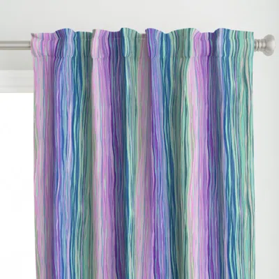 Spoonflower Fairy Forest Wavy Gouache Curtain Panel