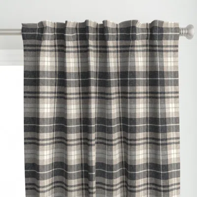 Spoonflower Fall Plaid - Fall Plaid Curtain Panel