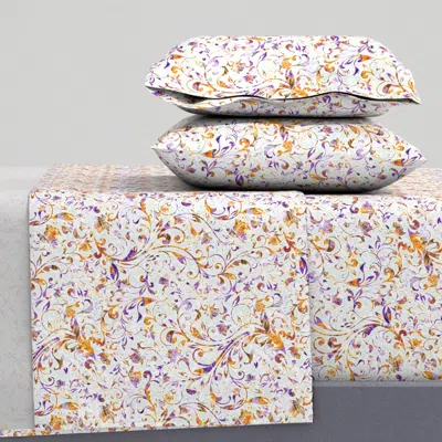 Spoonflower Falloween Filligree King Sheet Set