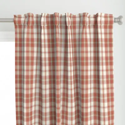 Spoonflower Farmhouse Check Curtain Panel